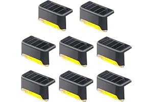 jindaaudio Luci Led Solari Scalini per Esterno 8Pack Segnapassi Led Solari Bianca Calda Luci Solari Esterno Giardino