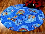 Kinder Spielteppich Winnie Puuh Blau 160 Ø Rund