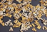 250+ Holz kleine Buchstaben (2cm) Alphabet Dekoration Selbstklebend (NF14) - 3