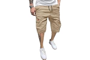 YAOHUOLE Cargo Short Homme Elastique Bermuda Homme Travail Short Militaire Outdoor Multi Poches