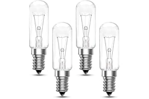 Lamptobe Cooker Hood Bulbs 28W Screw Extractor Fan Bulbs, Oven Hob Light Bulb, SES E14 Small Edison Screw Kitchen Hood Bulb Dimmable, Warm White 2700K, AC 220V-240V, Pack of 4