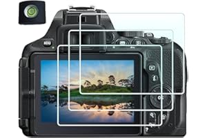 HUIPUXIANG Displayschutz Displayschutzfolie für Nikon D5300 D5500 D5600 Kamera mit Blitzschuh-Abdeckung, 0,3 mm High-Definition, 9H Härte, optische LCD-Premium-Glas-Schutzhülle [3+1 Pack]