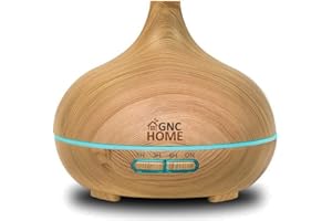 GNCHOME Humidificador Ultrasónico y Difusor de Aromas con Temporizador Pure. 550 ml - Temporizador 1/3/6 horas - 6 Colores LED - Función Aromaterapia, Ultrasilencioso – Regalo original