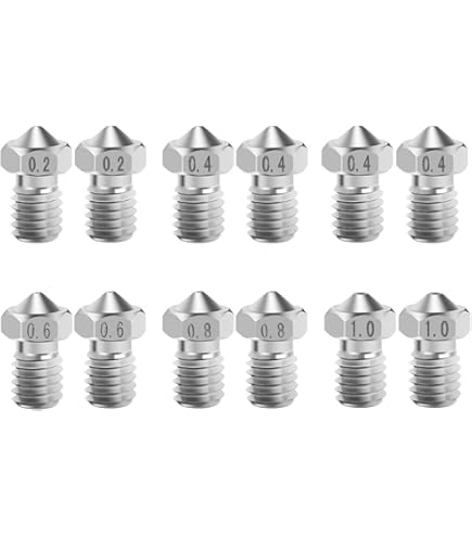 Ugello Stampante 3D BROZZL RepRap M6 - Acciaio Duro, Diametro 0.2mm, Per E3D V6 - Foto 2