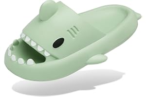 INMINPIN Ciabatte Squalo Estive Donna Uomo Pantofole da Bagno Comode Ciabatta da Doccia Antiscivolo Sandali da Spiaggia e Piscina a Punta Aperta Shark Slides Slippers