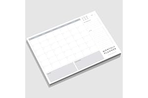 BIGBOLD CREATIVE Monthly Planner Pad Desk or Wall Organiser Undated Large A3 Size 50 Sheets Tear-Off Pad