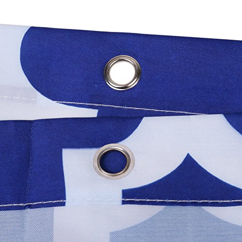 Nakital Duschvorhänge weiß Blue Top Qualität Anti-Schimmel Duschvorhang Digitaldruck inkl. 12 Duschvorhangringe für Badezimmer Art-I 180x180cm WC Zubehör Out of the - 3