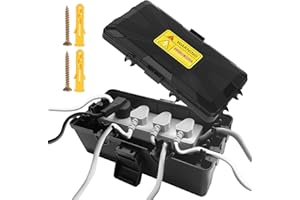 DUBUOZA Scatola Stagna Elettrica da Esterno IP54 Scatola per Cavi Impermeabile 26.1×15×9.4CM Per la protezione di prese e prolunghe
