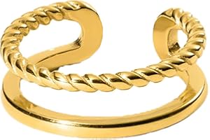 Purelei® Mau Ring Adjustable – Verstellbarer Ring in Gold, Silber und Roségold – Elegantes Design mit gedrehter Optik – Größen S/M und M/L – Hochwertiger Edelstahl