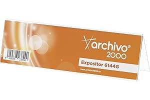 Identificador sobremesa archivo 2000 premium poliestireno cristal transparente 50x210x60 mm