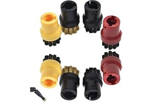 YANJIY 8 Stück Reinigungsbürste Set, Dampfreiniger Zubehör, Dampfreinigungsbürsten, Möbelbürste, Düse Rundbürsten Bürste, für SC1 SC2 SC3 SC4 SC5 SC7 CTK10