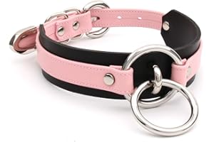 lalatia Handmade Women O Ring Faux Leather Choker