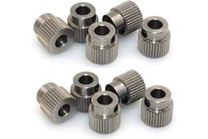 3Dman MK7/MK8 Extruder Gear 36 Teeth Bore 5mm Stainless Steel Drive Gear for 3D Printers - 10pcs
