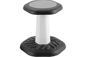 E-Solem Kids Wobble Stool, Flexible Seating for Elementary & Preschool Classrooms, Kids ADHD/ADD Wobble Chair, Wiggle Sensory & Fidget Chair, Active Sensory Chairs, Ages 3-8, Black