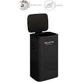 Valletta Paloma 60L Tek Yıkanabilir B&ouml;lmeli Katlanabilir Kumaş Kirli &Ccedil;amaşır Sepeti Ink Black