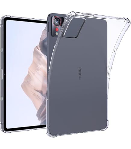 Cover per Honor Magic Pad 2 12.3 2024 custodie +1 Pezzi Vetro Temperato,Gomma Protezione Protettivo,Ultra Sottile Antiurto Anti-Graffio TPU Flessibile Case -Grigio