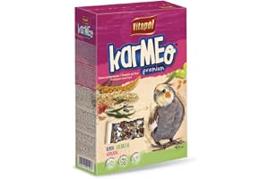 Vitapol Karmeo Premium Cockatiel Food Millet Seeds Fruits Herbs 500 g | Millet and flax enrichment • Sunflower seed goodness • Fruit and herb blend • Feather care nutrition