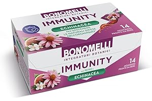 Bonomelli - Integratore Botanico Immunity, 14 bustine, pronto da bere. Con Reischi, Echinacea, Altea e Zinco. Per supportare le naturali difese dell’organismo (140ml)