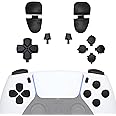eXtremeRate Complete Replacement Buttons Kit for PS5 Controller BDM-010, D-Pad R1 L1 R2 L2 Share Options Face Buttons with Tools for Playstation 5 Controller - Black