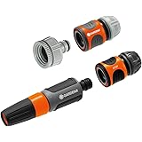 GARDENA Grundausstattung, Komplettset für Systemeinsteiger bestehend aus Wasserspritze, Schlauchstück, Wasserstop und Hahnver
