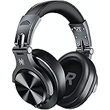 OneOdio A70 Bluetooth Headphones Over Ear, 72 Hrs Playtime, Monitor Level Stereo Sound Quality, Foldable Wireless＆Wired DJ He