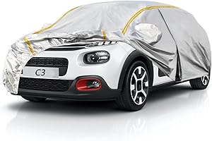 FCFEWLSDE Bache Voiture Exterieur pour Citroen C3 Housse de Voiture,Protection UV Anti-Neige et Coupe-Vent Tous Temps avec Bande réfléchissante