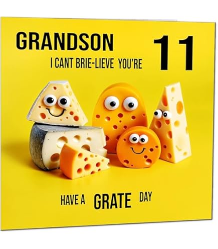 Grandson Birthday Card Age 11 / Grandson Birthday Card Aged 11 With Badge | UK