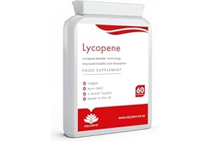 Lycopene Beadlet 10% 150mg | 60 High Strength Lycopene Capsules | 15mg Lycopene per Capsule | Natural Antioxidant | Suitable for Vegans | GMP Certified Product - Manufactured in The UK by Hellenia