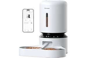 PETLIBRO 5G Wi-FI Distributeur Automatique de Nourriture pour 2 Chat, Triple Conservation avec Bol en Acier Inoxydable et Couvercle à Verrouillage Rotatif, jusqu'à 50 portions, 10 Repas par Jour
