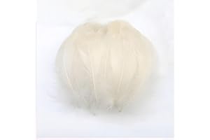 KOPPER-24 Lot de 100 plumes d'oie blanches 7-12 cm (5 g) – Plumes moelleuses et naturelles de qualité supérieure pour travaux manuels, décoration, projets de bricolage, attrape-rêves, fabrication de bijoux, etc