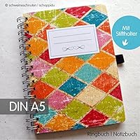 Ringbuch Notizbuch DIN A5 Vintage Karomuster