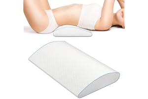 Nockovi Lendenwirbelstützkissen, lindert Rückenschmerzen, 60 x 30 cm, Ruhekissen für Bettruhe, geeignet für Seiten-, Rücken- und Bauchschläfer (weiß)