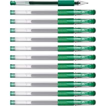 Allydrew Gelschreiber Set – 6 Stück, Grün, 0,5 Mm Feine Spitze, Schwarze Tinte, Einziehbar Mit Clip