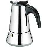 Oroley - Cafetera Italiana Stilla | Acero Inoxidable | 2 Tazas | Cafetera  Inducción, Vitrocerámica, Fuego y Gas | Estilo Tradicional : Hogar y cocina