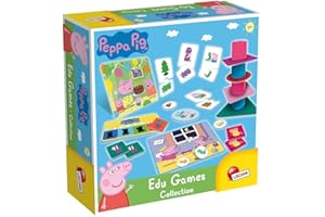 LISCIANIGIOCHI Lisciani - PEPPA PIG - 10 Jeux Educatifs pour Enfants dès 2 ans - Jeux sur la Mémoire, Formes, Couleurs & Puzzles - Apprentissage Logique, Motricité Fine, Imagination et l'Attention