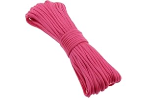 PSKOOK 100 FT (31 Meters) Paracord 7 Strand 4mm Assorted Colors of Tactical Parachute Rope for Outdoor Camping
