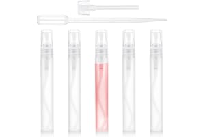 JIYIN 5 sztuk mini rozpylaczy do perfum, 10 ml, do ponownego napełnienia, puste butelki z rozpylaczem, do wody, alkoholu, olejków eterycznych