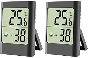 NEWUPZSI igrometro termometro interno confezione da 2 termometro igrometro indicatore digitale termometro interno termometro termometro termometro umidità umidità umidità per interni, camera