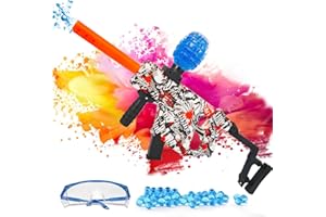 DLISHKA Gel Blaster,Outdoor Toys For Kids Adults,Gel Ball Blaster Electric Toy With 5000 Water Absorbing Resin Bullets&Goggles, For Birthdays Party,Christmas,Easter,Halloween. (Red)