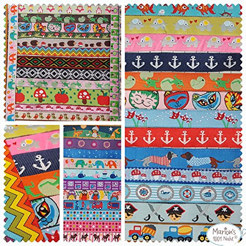 3 m Überraschungstüte Webbandabschnitte Nr. 4 Bändermix Bunt 15 x 20 cm (3717)