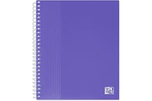 OXFORD Protège-Documents à Spirale School Life A5 80 vues / 40 Pochettes Couverture Polypro Violet
