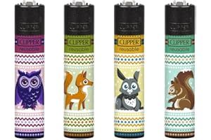 SUNMONDO Clipper Feuerzeug 4er Set: (Wintertiere)