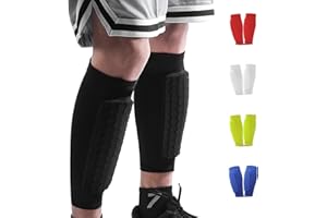 BIRDDIE Protège Tibias de Football Shin Guards Manchon de Protection des Mollets avec de Longs Coussinets Cellulaires Protection Solaire Légers et Respirants