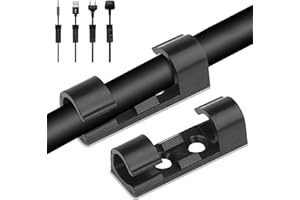 LUCKNIGHT 60 clips autoadhesivos para cables, sin rastro, gestión de cables, clips de luz, organizador de cables, clips para gestionar diversos cables