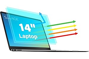 ‎SENSEAGE SenseAGE 2 Stück Blaulichtfilter für Laptop 14 Zoll | Anti-Blaulicht Schutzfolie mit Displayschutz, Anti-Kratzer | Blendschutz Filter, Anti-Blue Light Screen Protector 14" Monitor
