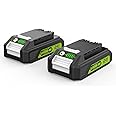 Energup 2 x 24V 3500mAh Baterías de Respaldo para Greenworks Bateria 24V G24B2 G24B4