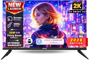 Uniboom_Optima Series 60 cm (24 Inch) HD Smart LED TV |Voice Control App, 30W Sonic Boom Speakers, 5000+ Free Movies, 500+ Ap