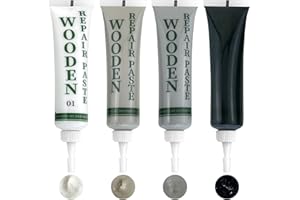 PLIMBIN Kit Réparation Parquet, Marron Clair Foncé Meubles Bois Garniture De Réparation pour Rayures Trous Frottement Les Surfaces (Gris)