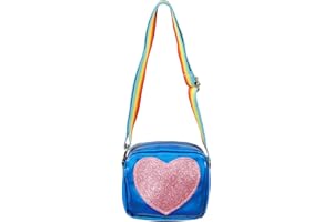 APRADAS Girl Shoulder Bag Handbags Love Heart Shape, Kids Girls Coin Purse Crossbody Bags Little Princess Shoulder Bags Rainbow Shoulder Strap For Shopping School Travel