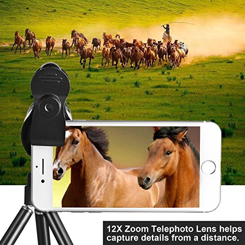 TECHO-Universal-12X-Zoom-Telephoto-Lens-Professional-HD-Super-Wide-Angle-Lens-Macro-Lens-for-iPhone-7-6s-Plus-SE-Samsung-Galaxy-S8-S7-Edge-Google-Most-Smartphones